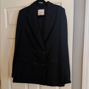 ARITZIA Wilfred black double breasted blazer size 10